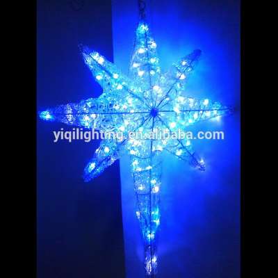 Christmas decoration beautiful 3D decor LED motif light eight pointed stars